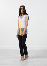 Load image into Gallery viewer, Sheer Button-Up Blouse in Pale Blue