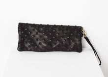 Load image into Gallery viewer, Roxanne Leather Clutch in Black