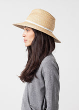 Load image into Gallery viewer, Wrapped Up Hat in Straw/White